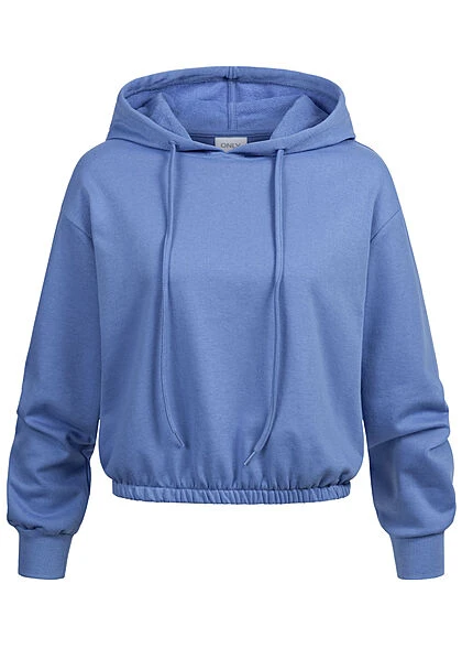ONLY Damen Hoodie Pullover Mit Kapuze Und Tunnelzug Ultramarine Blau 3 ONLY Damen Hoodie Pullover Mit Kapuze Und Tunnelzug Ultramarine Blau