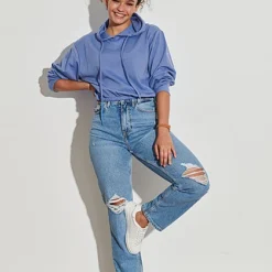 ONLY Damen Hoodie Pullover Mit Kapuze Und Tunnelzug Ultramarine Blau 9 ONLY Damen Hoodie Pullover Mit Kapuze Und Tunnelzug Ultramarine Blau -Vero Moda Verkaufsgeschäft 22030225 3