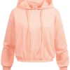ONLY Damen Hoodie Pullover Mit Kapuze Und Tunnelzug Peach Melba Rosa -Vero Moda Verkaufsgeschäft 22030226