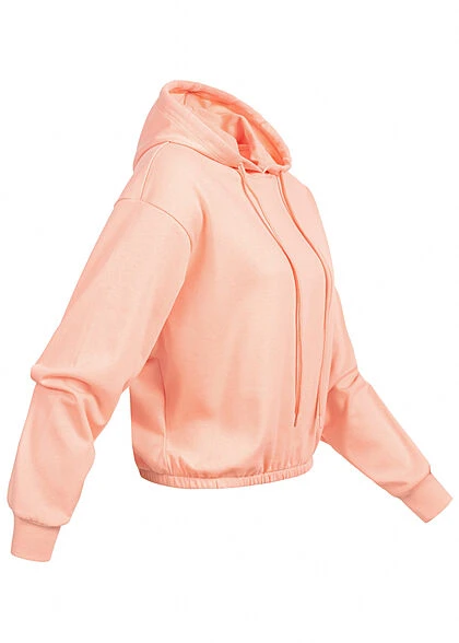 ONLY Damen Hoodie Pullover Mit Kapuze Und Tunnelzug Peach Melba Rosa 4 ONLY Damen Hoodie Pullover Mit Kapuze Und Tunnelzug Peach Melba Rosa – Bild 2
