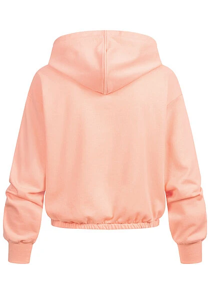 ONLY Damen Hoodie Pullover Mit Kapuze Und Tunnelzug Peach Melba Rosa 5 ONLY Damen Hoodie Pullover Mit Kapuze Und Tunnelzug Peach Melba Rosa – Bild 3