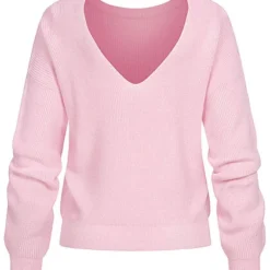 Vero Moda Damen Sweater Pullover Mit Rückenausschnitt V-Neck Hell Rosa 5 Vero Moda Damen Sweater Pullover Mit Rückenausschnitt V-Neck Hell Rosa -Vero Moda Verkaufsgeschäft 22030587 1