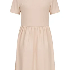 AIKI Damen Ribbed V-Neck Kleid Mit Deko Knopfleiste Beige -Vero Moda Verkaufsgeschäft 22030792 2