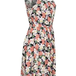ONLY Damen Viskose Kleid Tailliert Ärmellos Rundhals Spring Flower Print Schwarz 6 ONLY Damen Viskose Kleid Tailliert Ärmellos Rundhals Spring Flower Print Schwarz -Vero Moda Verkaufsgeschäft 22040032 1