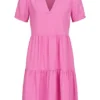 ONLY Damen Viskose Volant Kleid Mit V-Neck Und Kurzarm Super Pink 2 ONLY Damen Viskose Volant Kleid Mit V-Neck Und Kurzarm Super Pink -Vero Moda Verkaufsgeschäft 22040035