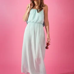 ONLY Damen Longform Viskose Kleid Mit Rundhals Hell Türkis 8 ONLY Damen Longform Viskose Kleid Mit Rundhals Hell Türkis -Vero Moda Verkaufsgeschäft 22040039 3