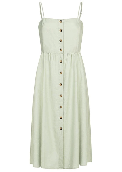 JACQUELINE DE YONG JDY By ONLY Damen Kurzes Leinen Kleid Mit Knopfleiste Desert Sage Grün 3 JACQUELINE DE YONG JDY By ONLY Damen Kurzes Leinen Kleid Mit Knopfleiste Desert Sage Grün