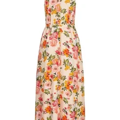 VILA Damen Ankle Neckholder Longform Kleid Blumen Muster Bindegürtel Golden Haze Gelb 7 VILA Damen Ankle Neckholder Longform Kleid Blumen Muster Bindegürtel Golden Haze Gelb -Vero Moda Verkaufsgeschäft 22040149 2