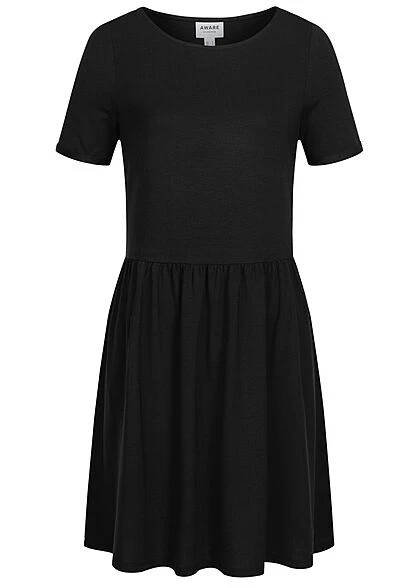 Aware By Vero Moda Damen Kurzes Volantkleid Mit U-Boot Ausschnitt Schwarz 3 Aware By Vero Moda Damen Kurzes Volantkleid Mit U-Boot Ausschnitt Schwarz