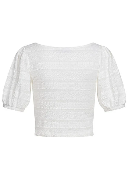 VILA Damen 1/2 Arm Leichter Struktur Cardigan Mit Knopfleiste Cloud Dancer Weiss 4 VILA Damen 1/2 Arm Leichter Struktur Cardigan Mit Knopfleiste Cloud Dancer Weiss – Bild 2