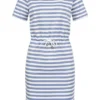 VILA Damen Kleid Mit Bindedetail Und Streifen English Manor Blau Weiss 1 VILA Damen Kleid Mit Bindedetail Und Streifen English Manor Blau Weiss -Vero Moda Verkaufsgeschäft 22040482