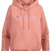 Champion Damen Hoodie Pullover Mit Kapuze Logo Stickerei Kängurutasche Rosa 2 Champion Damen Hoodie Pullover Mit Kapuze Logo Stickerei Kängurutasche Rosa -Vero Moda Verkaufsgeschäft 22040989