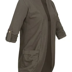 Cloud5ive Damen Turn-Up Cardigan Mit 2 Taschen Oliv Grün -Vero Moda Verkaufsgeschäft 22046481 2