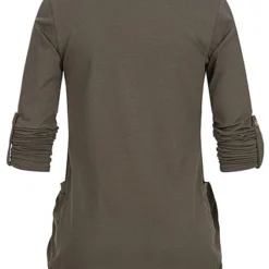 Cloud5ive Damen Turn-Up Cardigan Mit 2 Taschen Oliv Grün -Vero Moda Verkaufsgeschäft 22046481 3