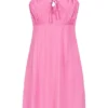 ONLY Damen Mini Viskose Kleid Schnürdetail Vorne & Rüschen Zipper Hinten Super Pink 2 ONLY Damen Mini Viskose Kleid Schnürdetail Vorne & Rüschen Zipper Hinten Super Pink -Vero Moda Verkaufsgeschäft 22050157