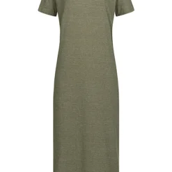 VILA Damen Midi Kurzarm Kleid Four Leaf Clover Oliv