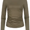 Noisy May Damen NOOS Modal Longsleeve Mit Raffdetail Kalamata Oliv Grün 2 Noisy May Damen NOOS Modal Longsleeve Mit Raffdetail Kalamata Oliv Grün -Vero Moda Verkaufsgeschäft 22050250