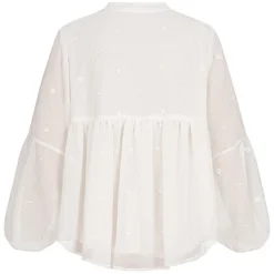 ONLY Damen Langarm Top Mit Bindedetail Und V-Neck Cloud Dancer Weiss -Vero Moda Verkaufsgeschäft 22050311 1