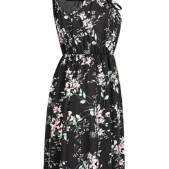 Cloud5ive Damen Kurzes Trägerkleid Mit Blumen Print Taillenbund Schwarz Rosa 6 Cloud5ive Damen Kurzes Trägerkleid Mit Blumen Print Taillenbund Schwarz Rosa -Vero Moda Verkaufsgeschäft 22056608 1