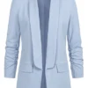 Cloud5ive Damen 7/8 Arm Long Blazer M. Schulterpolster Offener Schnitt Sky Blau 1 Cloud5ive Damen 7/8 Arm Long Blazer M. Schulterpolster Offener Schnitt Sky Blau -Vero Moda Verkaufsgeschäft 22056630