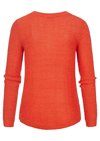 ONLY Damen NOOS Leichter Grobstrickpullover Vokuhila Clay Rot 4 ONLY Damen NOOS Leichter Grobstrickpullover Vokuhila Clay Rot – Bild 2