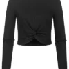 Noisy May Damen NOOS Leichter Longsleeve Pullover Mit Drehdetail Vorne Schwarz 1 Noisy May Damen NOOS Leichter Longsleeve Pullover Mit Drehdetail Vorne Schwarz -Vero Moda Verkaufsgeschäft 22060217