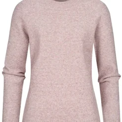 Vero Moda Damen NOOS Pullover Sweater Langarm Mit Rundhals Rosa Melange