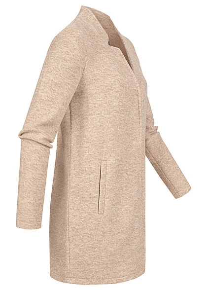 Vero Moda Damen NOOS Mantel High-Neck Jacke Mit 2-Pockets Silver Mink Braun 4 Vero Moda Damen NOOS Mantel High-Neck Jacke Mit 2-Pockets Silver Mink Braun – Bild 2