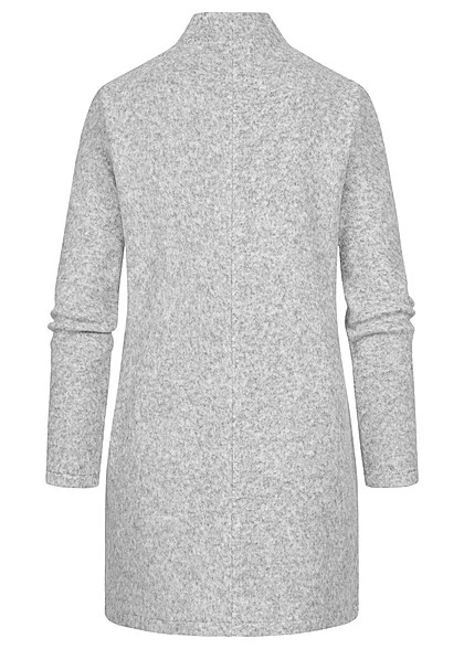 Vero Moda Damen NOOS Mantel High-Neck Jacke Mit 2-Pockets Hell Grau Melange 5 Vero Moda Damen NOOS Mantel High-Neck Jacke Mit 2-Pockets Hell Grau Melange – Bild 3