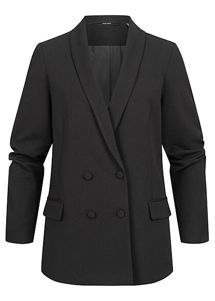 Vero Moda Damen NOOS Oversized Blazer Mit Knopfleiste Und 2-Pockets Schwarz 3 Vero Moda Damen NOOS Oversized Blazer Mit Knopfleiste Und 2-Pockets Schwarz