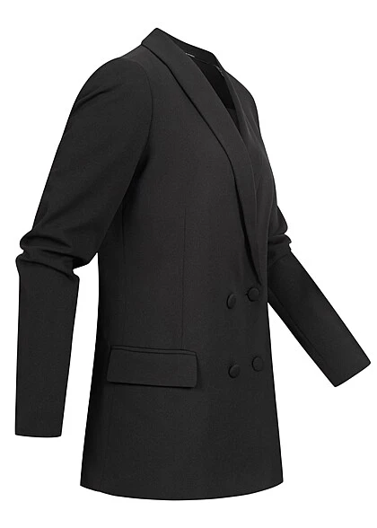Vero Moda Damen NOOS Oversized Blazer Mit Knopfleiste Und 2-Pockets Schwarz 4 Vero Moda Damen NOOS Oversized Blazer Mit Knopfleiste Und 2-Pockets Schwarz – Bild 2