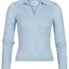 ONLY Damen V-Neck Rippstrick Polo Pullover Mit Kurzem Schnitt Cashmere Hell Blau 2 ONLY Damen V-Neck Rippstrick Polo Pullover Mit Kurzem Schnitt Cashmere Hell Blau -Vero Moda Verkaufsgeschäft 22070078