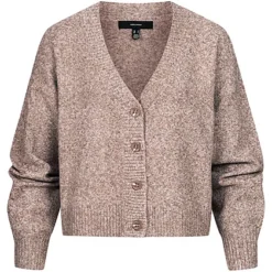 Vero Moda Damen NOOS Cardigan Strickjacke Mit V-Neck Und Knopfleiste Aztec Braun