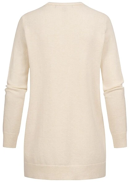 Vero Moda Damen NOOS Cardigan Offen Und Mit 2-Pockets Birch Beige Melange 5 Vero Moda Damen NOOS Cardigan Offen Und Mit 2-Pockets Birch Beige Melange – Bild 3