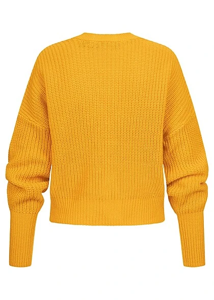 Vero Moda Damen NOOS Cardigan Mit V-Neck Und Knopfleiste Gold Gelb 4 Vero Moda Damen NOOS Cardigan Mit V-Neck Und Knopfleiste Gold Gelb – Bild 2