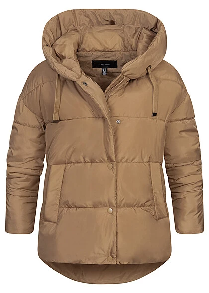 Vero Moda Damen Steppjacke Mit Knopfleiste Und Kapuze Tigers Eye Braun 3 Vero Moda Damen Steppjacke Mit Knopfleiste Und Kapuze Tigers Eye Braun