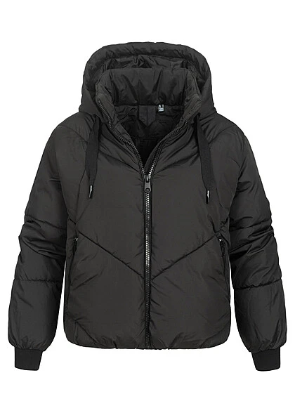 Vero Moda Damen Steppjacke Mit 2-Zip-Pockets Und Kapuze Zipper Schwarz 3 Vero Moda Damen Steppjacke Mit 2-Zip-Pockets Und Kapuze Zipper Schwarz
