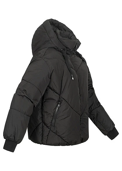 Vero Moda Damen Steppjacke Mit 2-Zip-Pockets Und Kapuze Zipper Schwarz 5 Vero Moda Damen Steppjacke Mit 2-Zip-Pockets Und Kapuze Zipper Schwarz – Bild 3