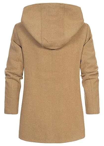 Vero Moda Damen Jacke Mit Doppelknopfleiste Und Kapuze 2-Pockets Tigers Eye Braun 6 Vero Moda Damen Jacke Mit Doppelknopfleiste Und Kapuze 2-Pockets Tigers Eye Braun – Bild 4