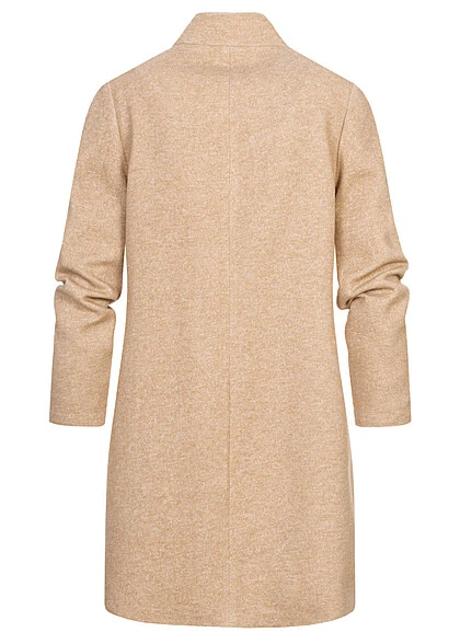 Vero Moda Damen Coatigan Lange V-Neck Blazer Jacke 2-Pockets Silver Mink Braun Melange 5 Vero Moda Damen Coatigan Lange V-Neck Blazer Jacke 2-Pockets Silver Mink Braun Melange – Bild 3