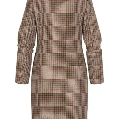 Vero Moda Damen Shacket Jacke Mantel Mit Knopfleiste Und 2-Pockets Hahnentritt Braun -Vero Moda Verkaufsgeschäft 22080094 2