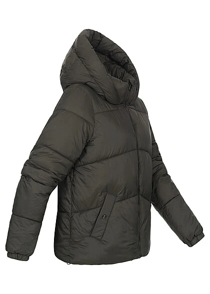 Vero Moda Damen NOOS Jacke Steppjacke M. Kapuze 2-Pockets Zipper Peat Dunkel Grün 5 Vero Moda Damen NOOS Jacke Steppjacke M. Kapuze 2-Pockets Zipper Peat Dunkel Grün – Bild 3