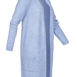 ONLY Damen NOOS Midi Strickcardigan Mit 2-Pockets Airy Hell Blau Melange -Vero Moda Verkaufsgeschäft 22080149 1