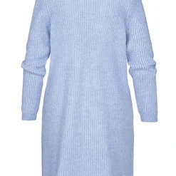 ONLY Damen NOOS Midi Strickcardigan Mit 2-Pockets Airy Hell Blau Melange -Vero Moda Verkaufsgeschäft 22080149 2