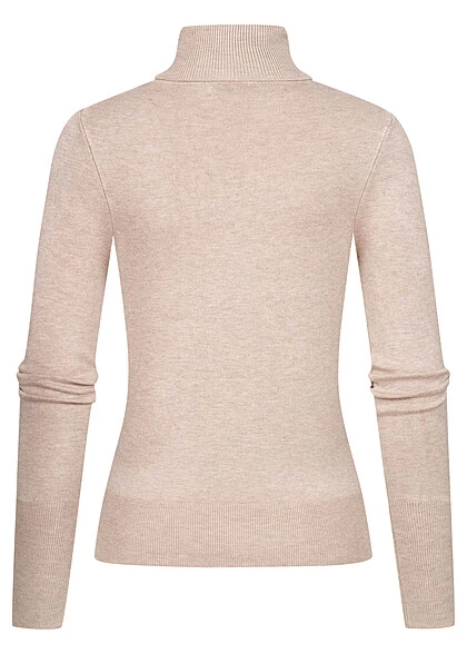 ONLY Damen NOOS Rollkragen Pullover Langarm Longsleeve Whitecap Grau Beige Melange 4 ONLY Damen NOOS Rollkragen Pullover Langarm Longsleeve Whitecap Grau Beige Melange – Bild 2