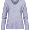 ONLY Damen NOOS Sweater Strickpullover Mit V-Neck Skyway Blau Melange 2 ONLY Damen NOOS Sweater Strickpullover Mit V-Neck Skyway Blau Melange -Vero Moda Verkaufsgeschäft 22080156