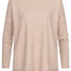 ONLY Damen Strickpullover Langarm Sweater Mit Rundhals Mocha Meringue Braun Melange -Vero Moda Verkaufsgeschäft 22080183