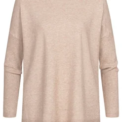 ONLY Damen Strickpullover Langarm Sweater Mit Rundhals Mocha Meringue Braun Melange