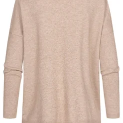 ONLY Damen Strickpullover Langarm Sweater Mit Rundhals Mocha Meringue Braun Melange -Vero Moda Verkaufsgeschäft 22080183 2