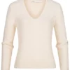 ONLY Damen Strickpullover Langarm Sweater Mit V-Neck Cloud Dancer Weiss 1 ONLY Damen Strickpullover Langarm Sweater Mit V-Neck Cloud Dancer Weiss -Vero Moda Verkaufsgeschäft 22080185